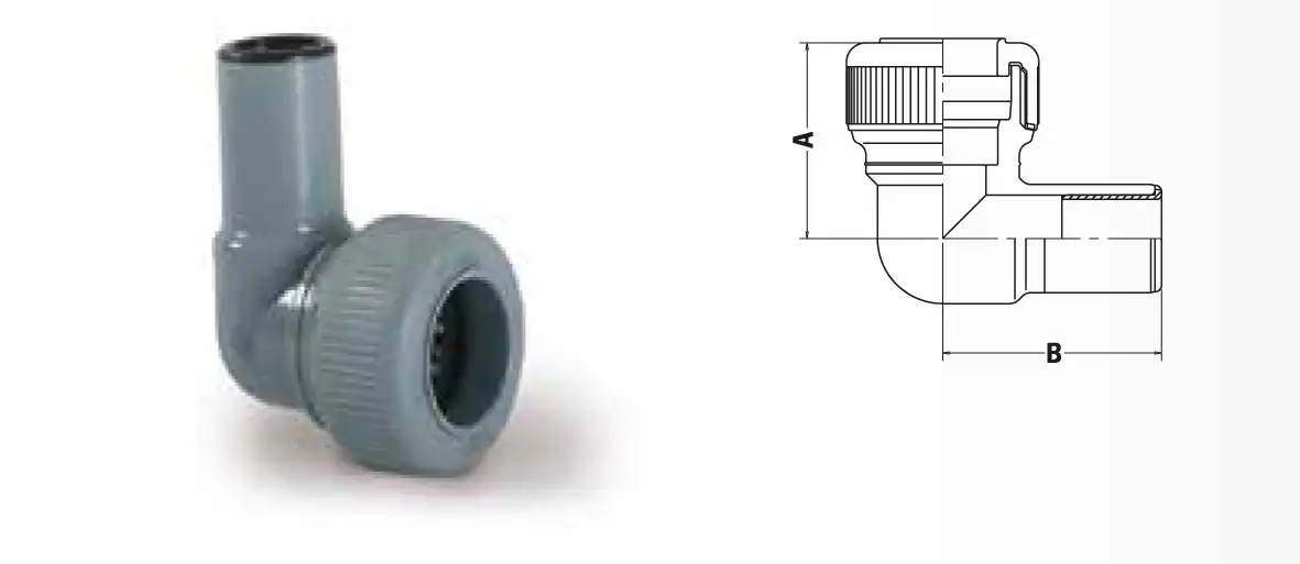 Male-Female 90° Elbow