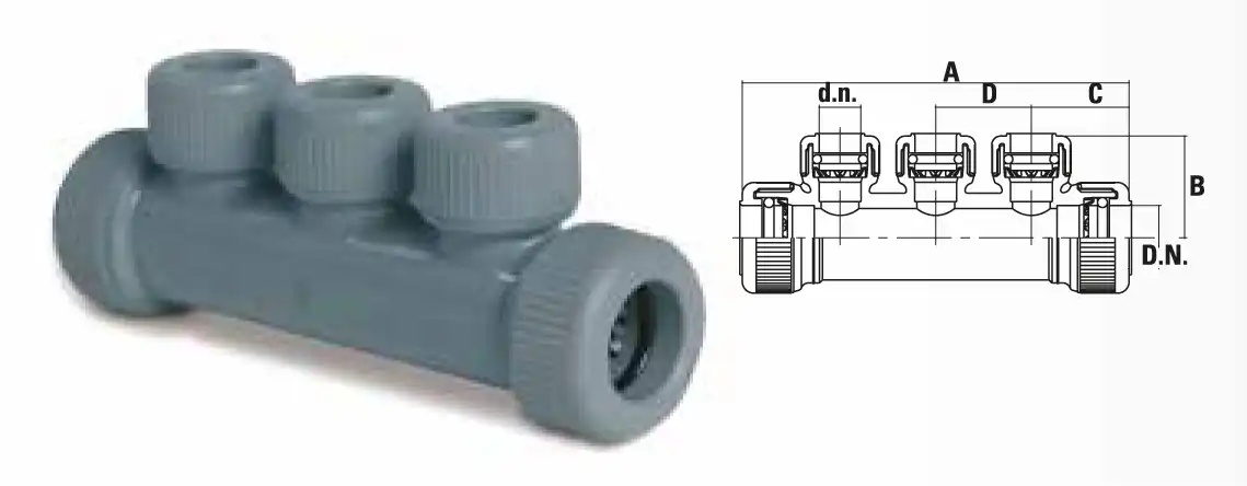 Three Outlet Manifold
