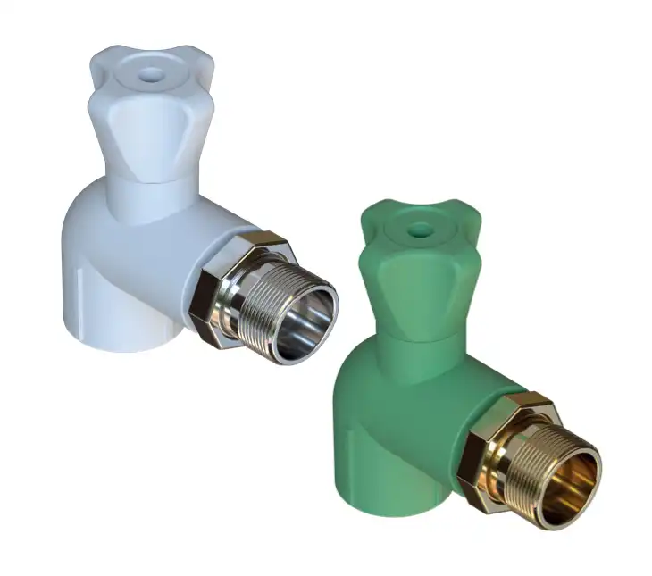 PPR Ball Radiator Valve Elbow